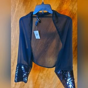 Ashley Stewart black shawl / cover up over dress or blouse